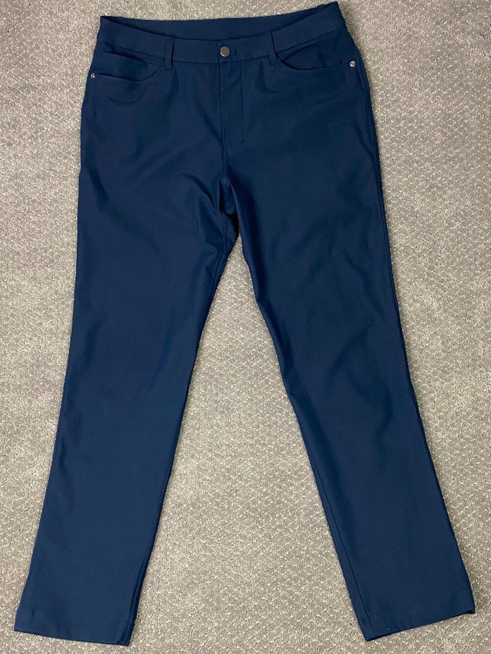 Lululemon ABC Classic Fit 5 Pocket Pants Mens 32 Fits 33x31 Navy Blue Stetch
